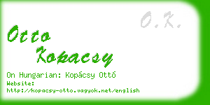 otto kopacsy business card